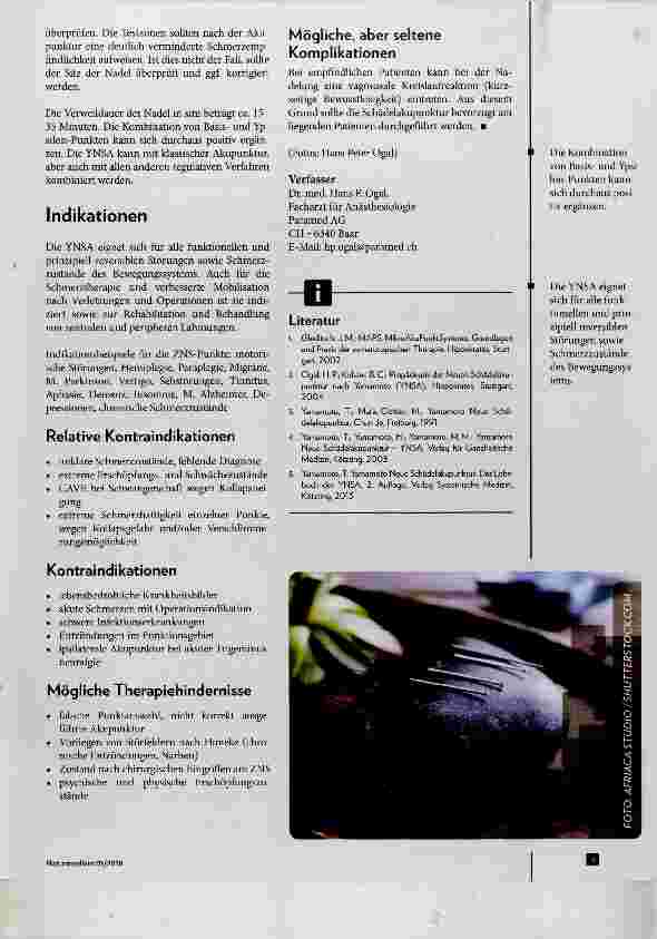 Vorschauseite 4: Neue Schädelakupunktur nach Yamamoto (YNSA)