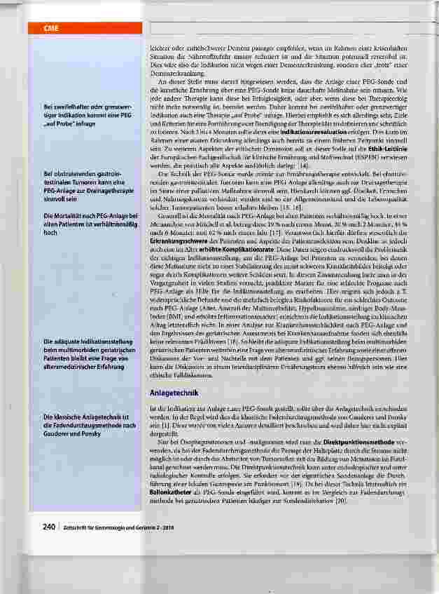 Vorschauseite 4: Die perkutane endoskopische Gastrostomie in der Altersmedizin