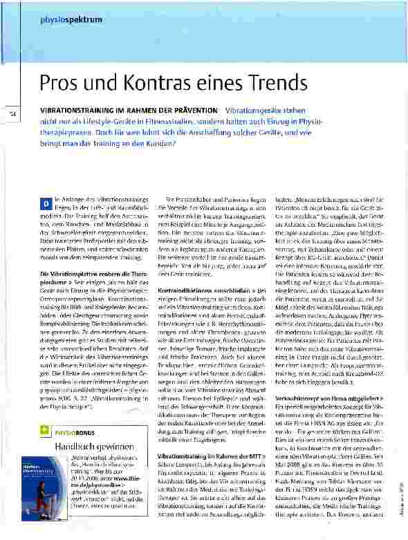 Vorschauseite 1: Pros und Kontras eines Trends