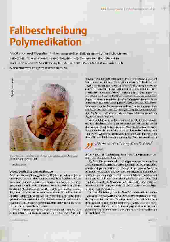 Vorschauseite 1: Fallbeschreibung Polymedikation
