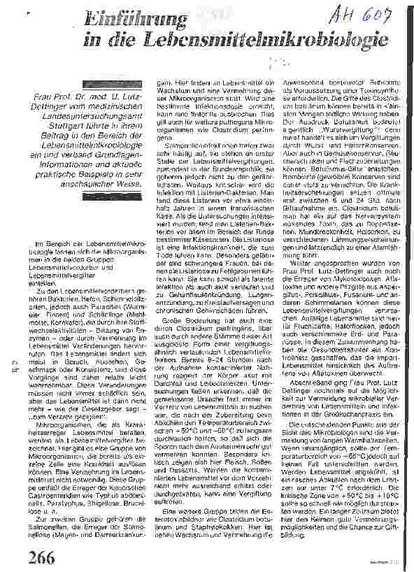 Vorschauseite 1: Einführung in die Lebensmittelmikrobiologie