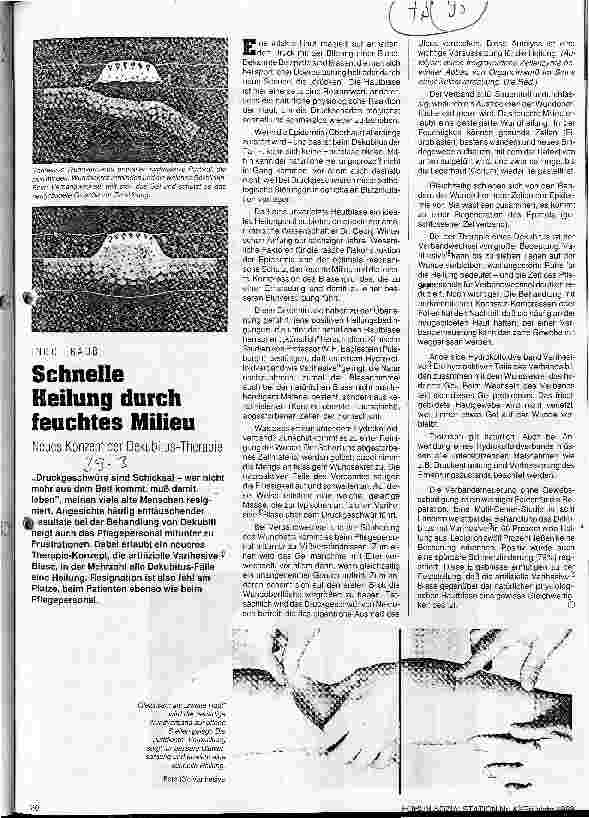 Vorschauseite 1: Schnelle Heilung durch feuchtes Milieu