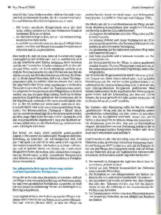 Vorschauseite 3: Milieu und soziale Kompetenz in der Pflege psychisch kranker Menschen
