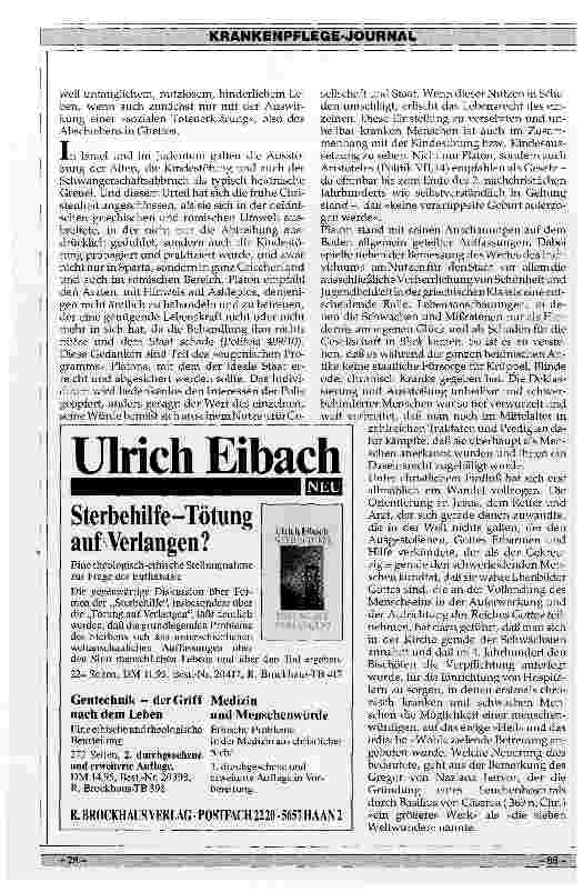 Vorschauseite 2: Der Tod als letzte Lebensaufgabe Tötung auf Verlangen?