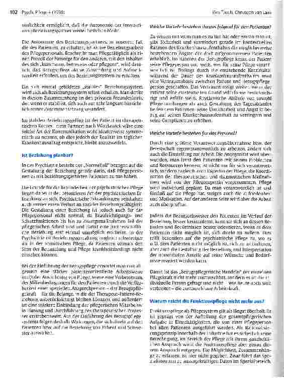 Vorschauseite 3: Bezugspflege in der psychiatrischen Pflege Versuch einer Definition und Konzeption einer möglichen Umsetzung
