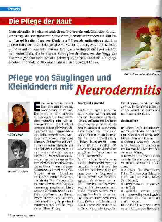 Vorschauseite 1: Pflege von Säuglingen und Kleinkindern mit Neurodermitis Die Pflege der Haut