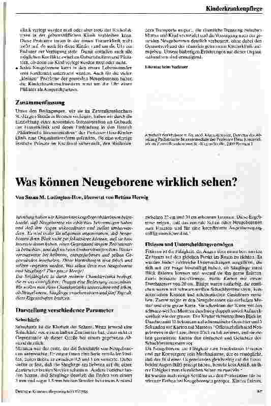 Vorschauseite 3: Die Versorgung von Risiko-Neugeborenen