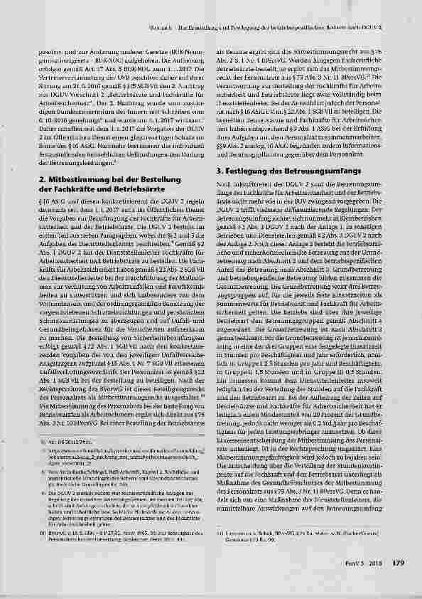 Vorschauseite 2: Die Ermittlung und Festlegung der betriebsspezifischen Bedarfe nach DGUV 2