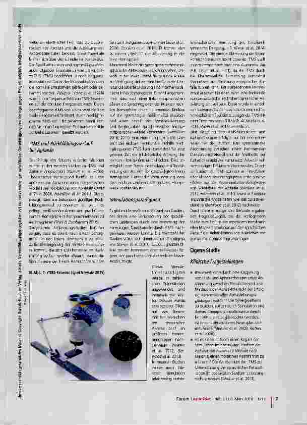 Vorschauseite 2: Repetitive transkranielle Magnetstimulation (rTMS) bei postakuter Aphasie