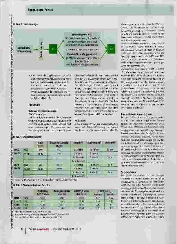 Vorschauseite 3: Repetitive transkranielle Magnetstimulation (rTMS) bei postakuter Aphasie