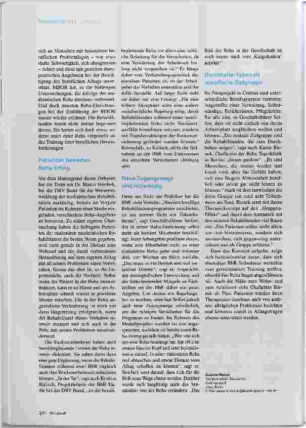 Vorschauseite 3: Erst die Arbeit, dann das Training
