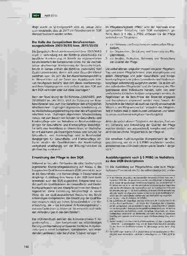 Vorschauseite 2: Empfehlungen des Deutschen Vereins zur angemessenen Einordnung der Pflegeberufe in den Deutschen Qualifikationsrahmen für lebenslanges Lernen (DQR)-Niveau 5