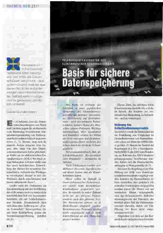 Vorschauseite 1: Basis für sichere Datenspeicherung