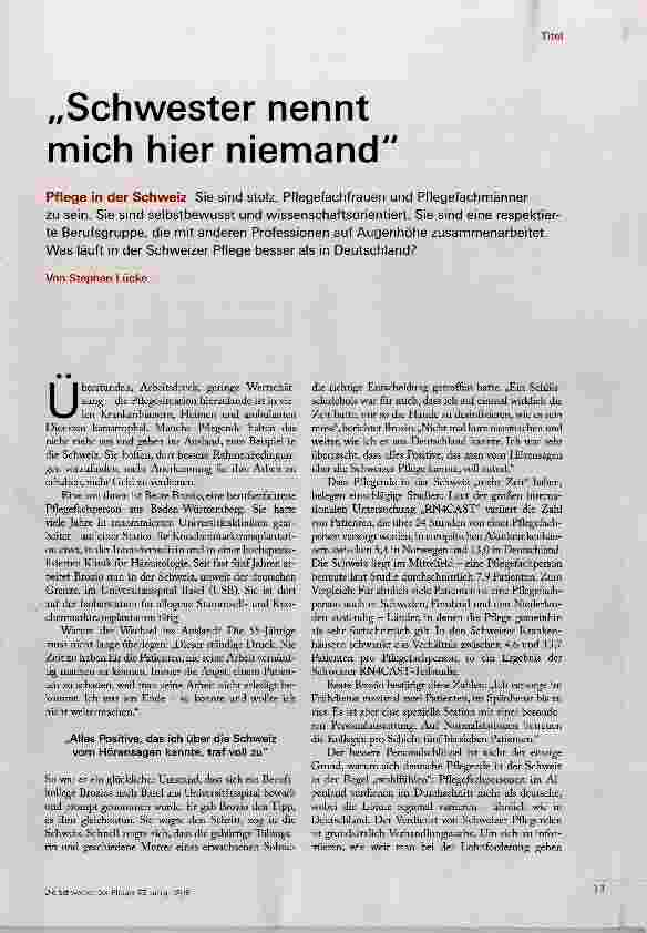 Vorschauseite 2: Schwester nennt mich hier niemand