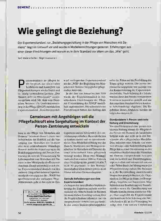 Vorschauseite 1: Wie gelingt die Beziehung?