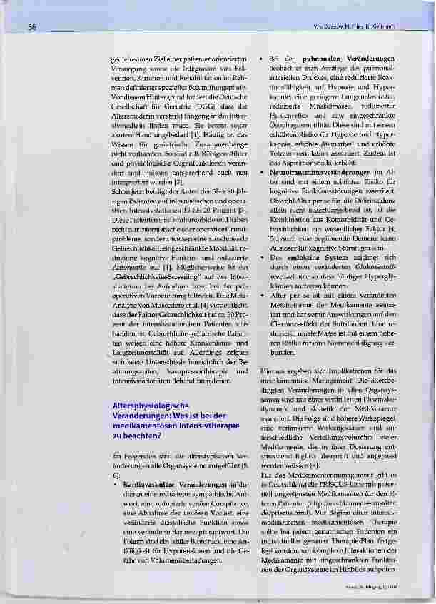 Vorschauseite 2: Der geriatrische Patient im intensivmedizinischen Setting
