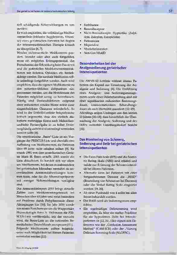 Vorschauseite 3: Der geriatrische Patient im intensivmedizinischen Setting