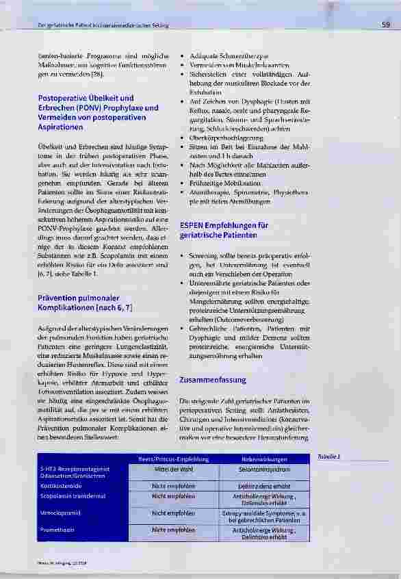 Vorschauseite 5: Der geriatrische Patient im intensivmedizinischen Setting