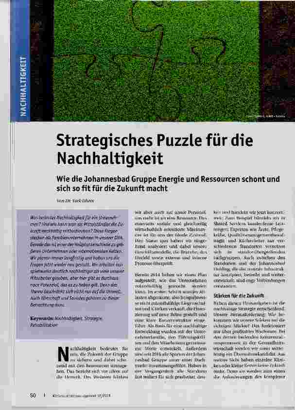 Vorschauseite 1: Strategisches Puzzle für die Nachhaltigkeit