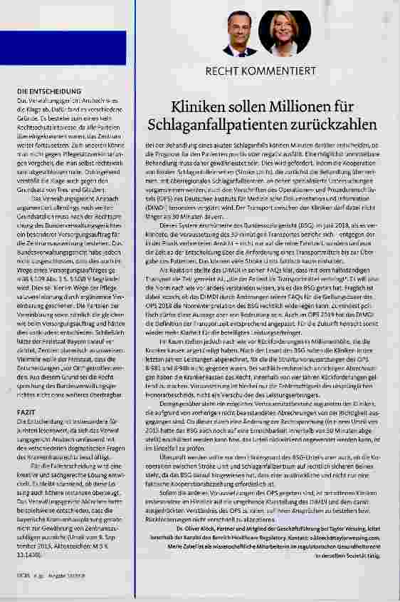 Vorschauseite 2: Zentrumszuschlag und Pflegesatzvereinbarung