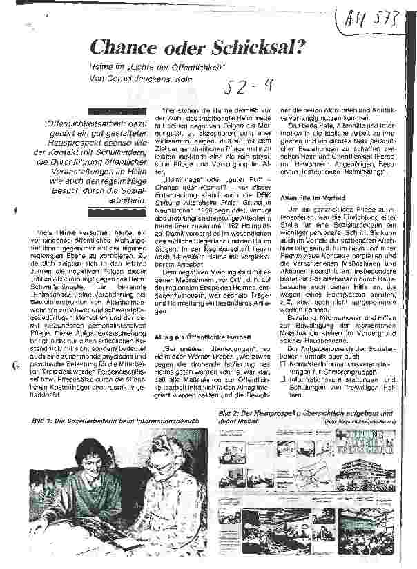 Vorschauseite 1: Chance oder Schicksal?