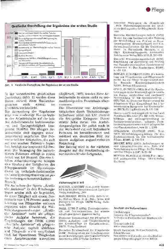 Vorschauseite 6: Untersuchung zu den pflegerischen Arbeitsbereichen im Operationsdienst 1. Teil