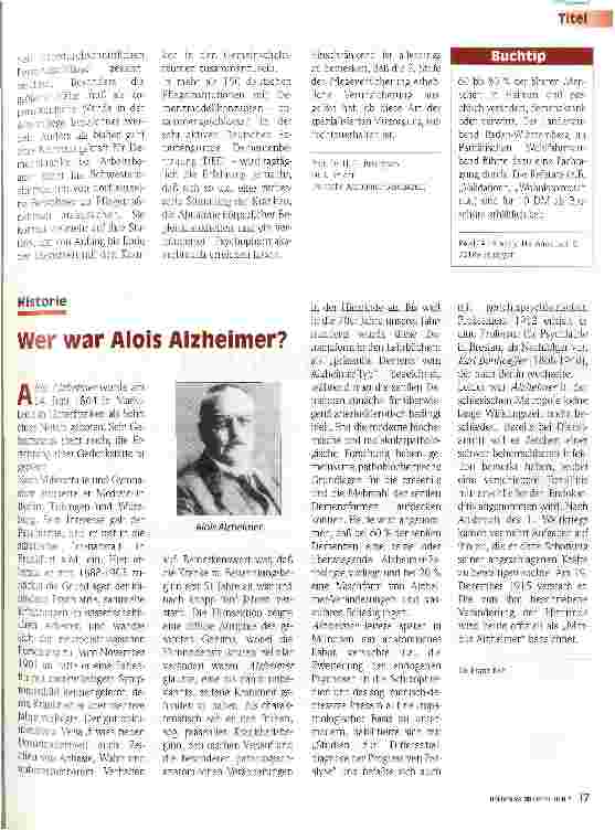 Vorschauseite 3: Demenzen heute - was weiß die Forschung?