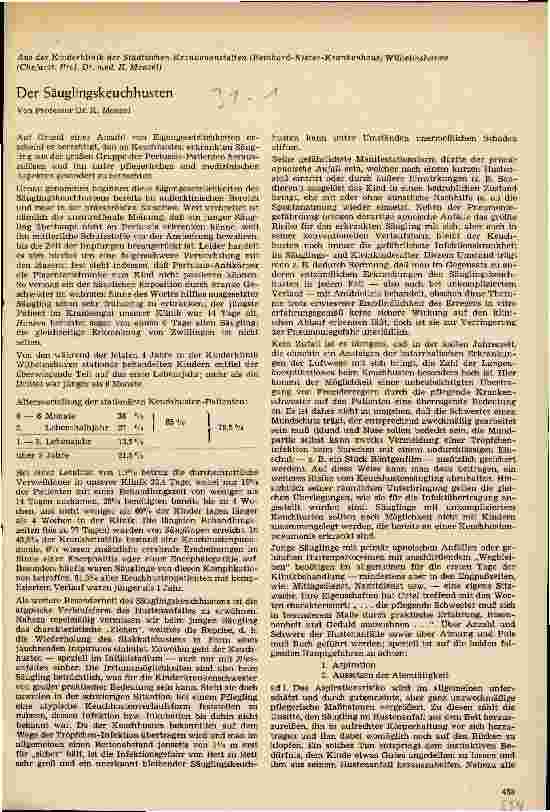 Vorschauseite 1: Der Säuglingskeuchhusten