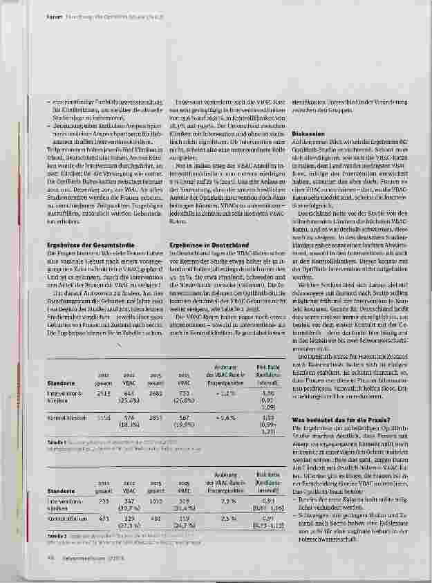 Vorschauseite 2: Forschungsforum Die OptiBirth-Studie (Teil 2)