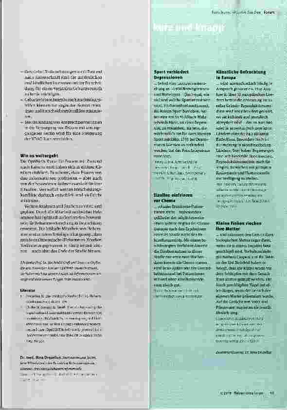 Vorschauseite 3: Forschungsforum Die OptiBirth-Studie (Teil 2)