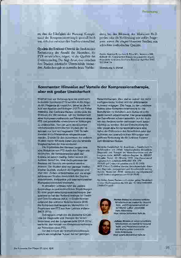 Vorschauseite 2: Kann Kompression einer Thrombose verbeugen?