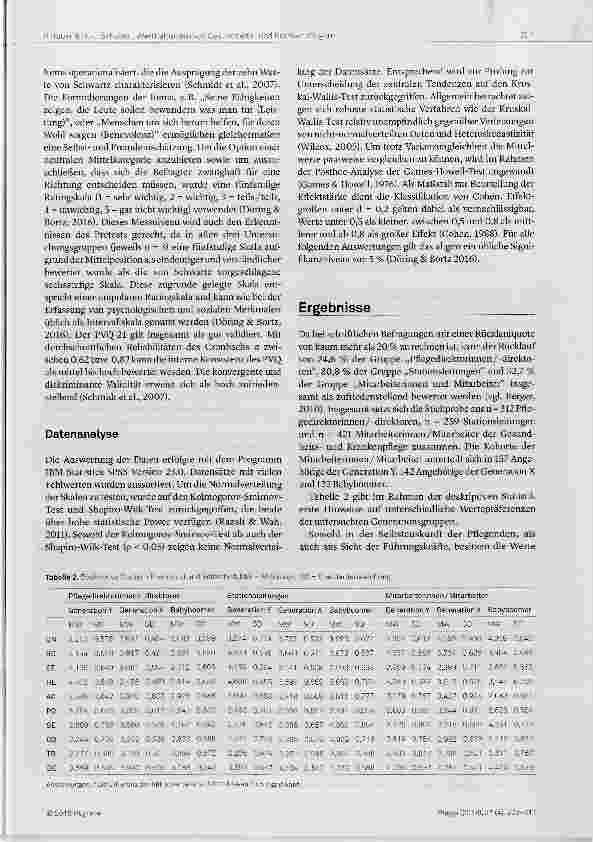 Vorschauseite 5: Generationsspezifische Unterschiede in den Werthaltungen von Gesundheitsund Krankenpfleger /-innen Eine Querschnittstudie