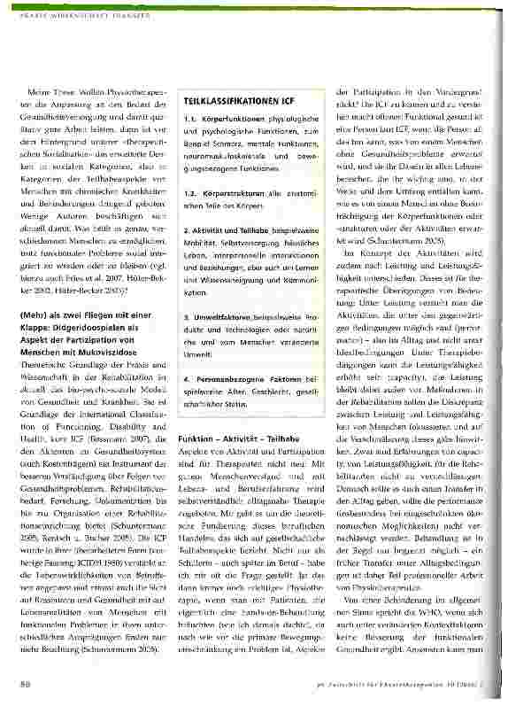 Vorschauseite 3: Mehr als nur Musik - eine rehabilitationswissenschaftliche Begründung des Didgeridooeinsatzes für CF-Patienten