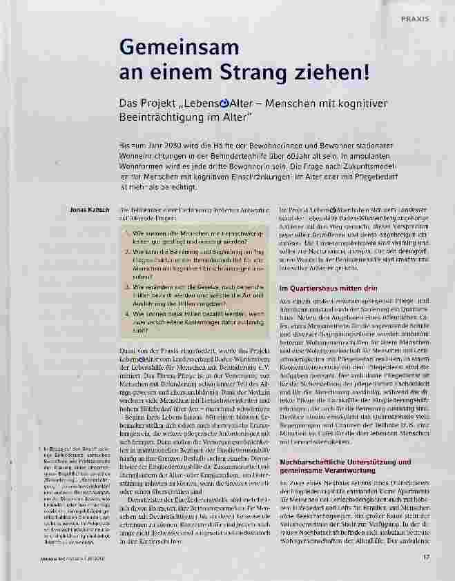 Vorschauseite 1: Gemeinsam an einem Strang ziehen!