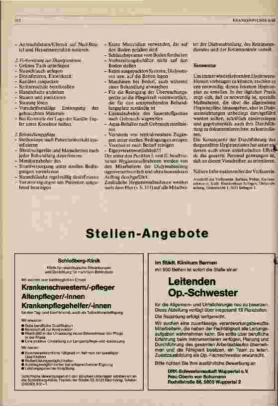 Vorschauseite 2: Sicherstellung von Hygienevorschriften in Dialyseabteilungen