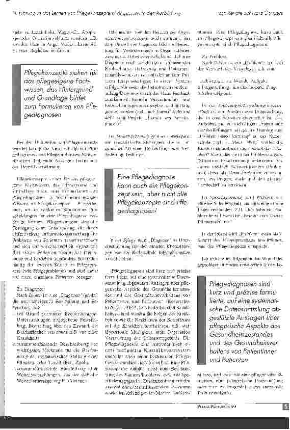 Vorschauseite 2: Einführung in das Lernen von Pflegekonzepten/-diagnosen in der Ausbildung