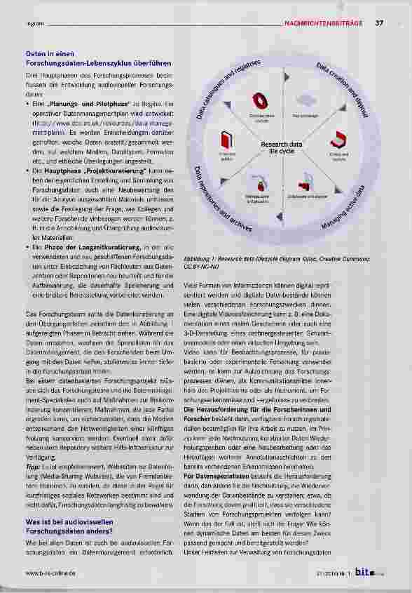 Vorschauseite 2: Audiovisuelle Forschungsdaten