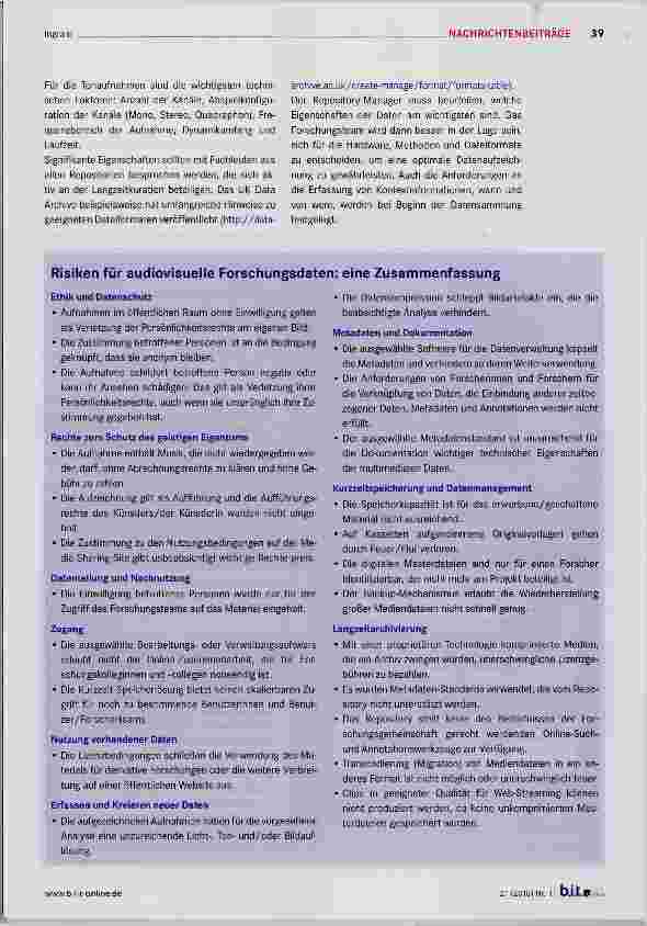Vorschauseite 4: Audiovisuelle Forschungsdaten