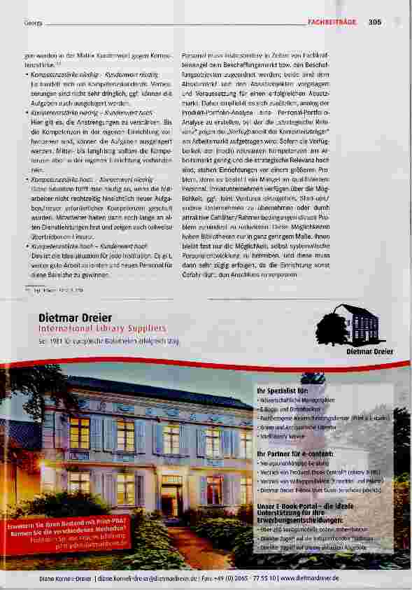 Vorschauseite 4: Innovationsorientierte Personalentwicklung Bibliotheken auf dem Weg zum Kompetenzmodell?