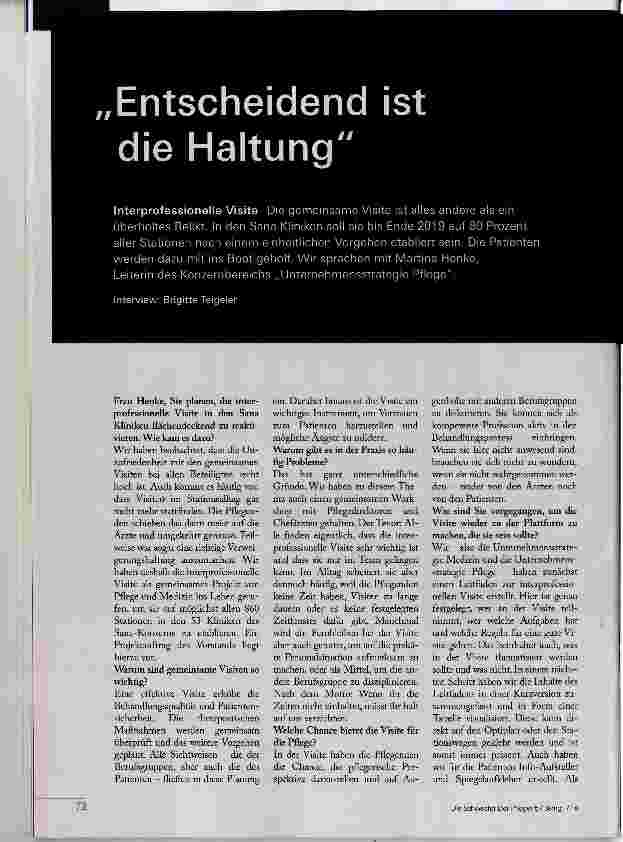 Vorschauseite 1: Entscheidend ist die Haltung