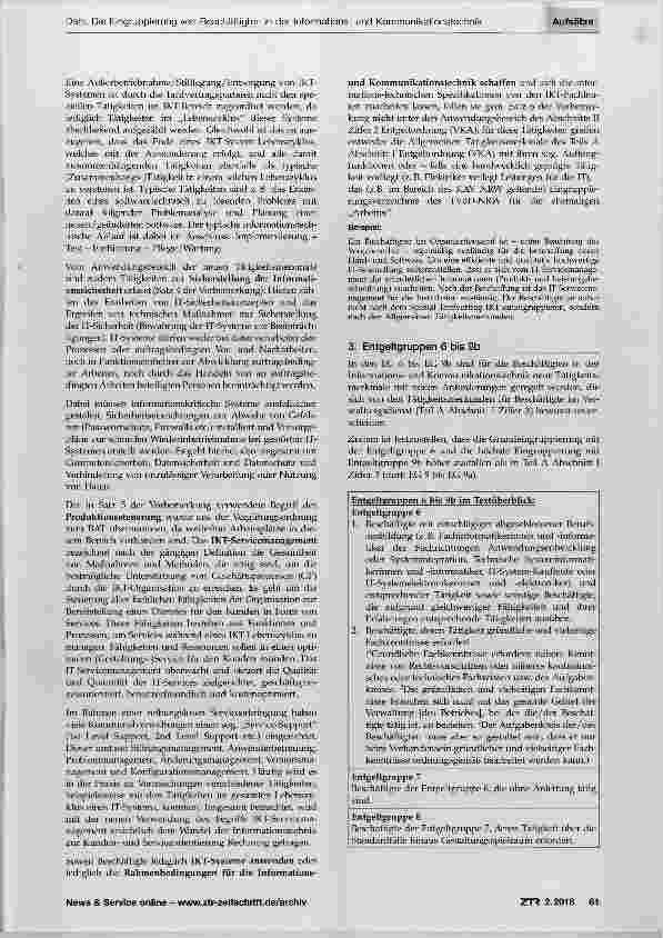 Vorschauseite 3: Die Eingruppierung von Beschäftigten in der Informationsund Kommunikationstechnik im Rahmen der Neuen Entgeltordnung VKA ab 1. 1. 2017