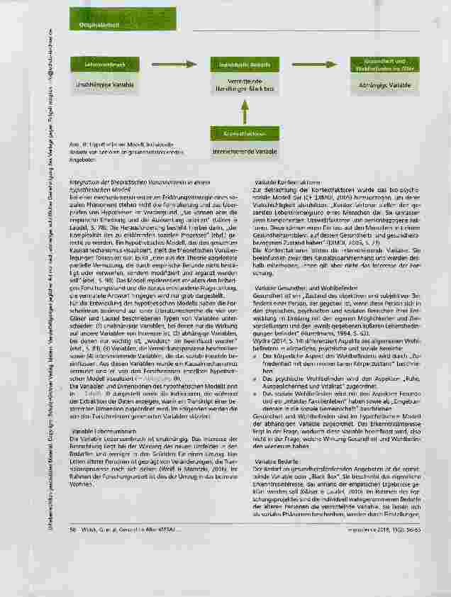 Vorschauseite 3: Gesund im Alter (GESA) Eine empirische Untersuchung zum individuellen Bedarf an gesundheitsfördernden Angeboten für Senioren, die in eine betreute Wohneinrichtung in Deutschland g…