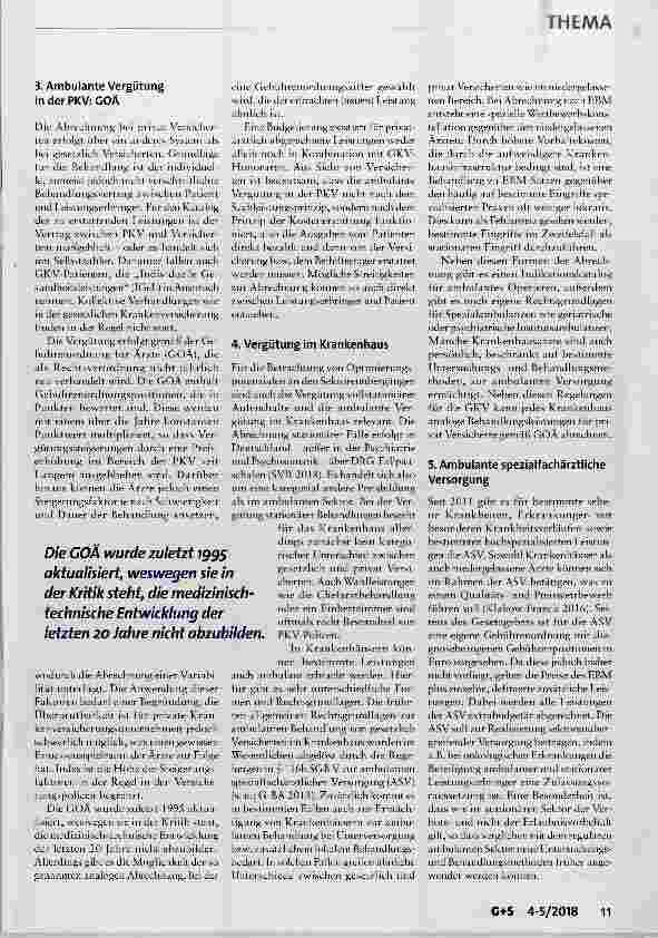 Vorschauseite 4: Status quo und gesundheitspolitischer Reformbedarf im ambulanten Vergütungssystem