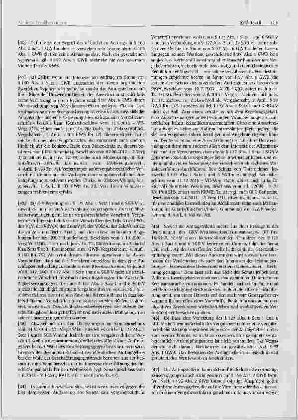 Vorschauseite 5: Prüfung der Zweckmäßigkeit einer Ausschreibung gemäß § 127 Abs. 1 Satz 1 und Satz 6 SGB V durch die Vergabeinstanzen und die Sozialgerichtsbarkeit
