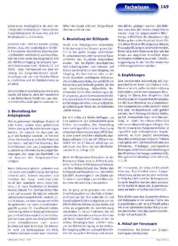 Vorschauseite 2: Beurteilung und Behandlung des kurzen Zungenbändchens und resultierender Schwierigkeiten in der Stillbeziehung bei Neugeborenen