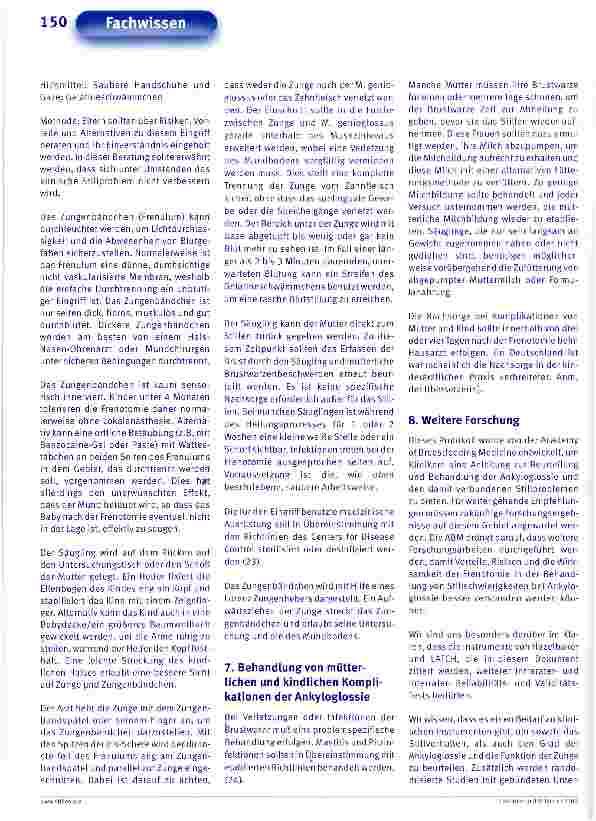 Vorschauseite 3: Beurteilung und Behandlung des kurzen Zungenbändchens und resultierender Schwierigkeiten in der Stillbeziehung bei Neugeborenen