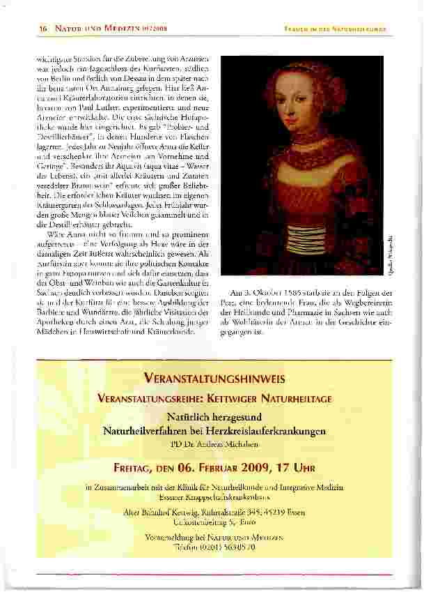 Vorschauseite 2: Frauen in der Naturheilkunde Anna, Kurfürstin von Sachsen