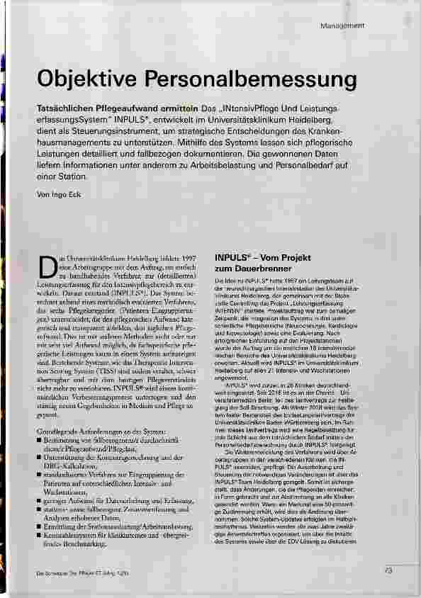 Vorschauseite 1: Objektive Personalbemessung