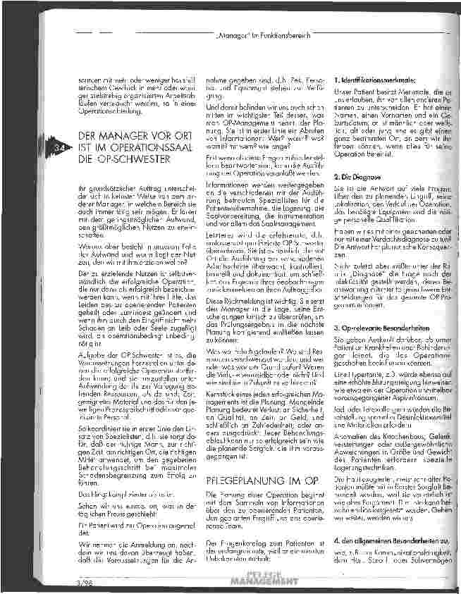Vorschauseite 2: Management im Funktionsbereich - Neue Wege gehen? Schnittstellenmanagement - berufsübergreifende Kooperation im Krankenhaus