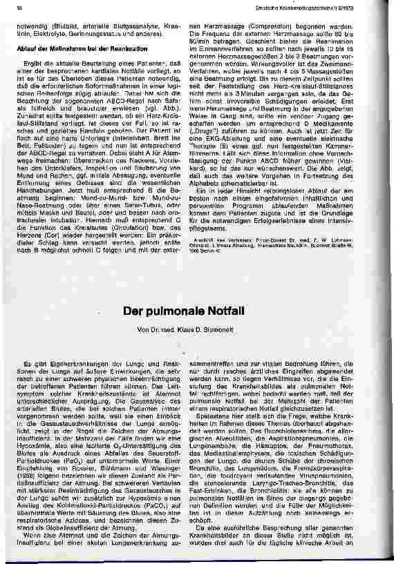 Vorschauseite 1: Der pulmonale Notfall